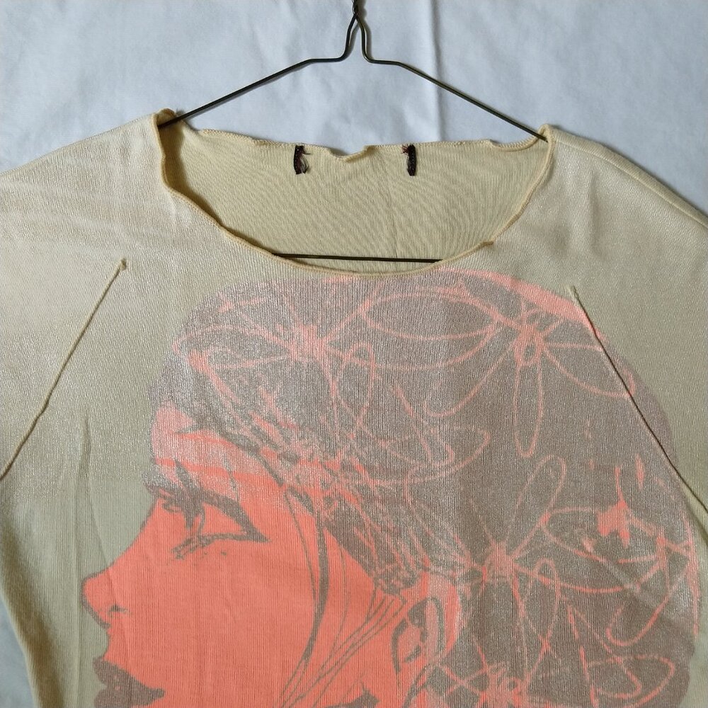 Vintage Custo Barcelona Top, Circa Early 2000s, Size 2, Unique Graphic Print - Picture 3 of 6